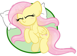 Size: 933x685 | Tagged: safe, artist:sugarcloud12, imported from derpibooru, fluttershy, pony, blushing, pillow, simple background, sleeping, solo, transparent background