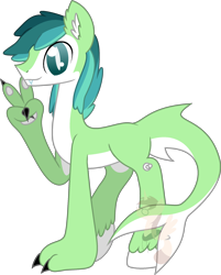 Size: 1830x2275 | Tagged: safe, artist:emc-blingds, imported from derpibooru, oc, oc only, hybrid, original species, pony, shark, shark pony, ear fluff, male, peace sign, simple background, solo, stallion, transparent background