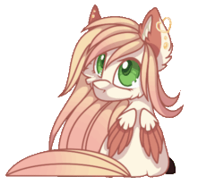 Size: 500x414 | Tagged: safe, artist:mychelle, imported from derpibooru, oc, oc only, pegasus, pony, animated, female, gif, mare, simple background, solo, transparent background