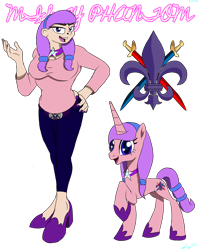 Size: 2248x2840 | Tagged: safe, artist:holdenwolfart, imported from derpibooru, oc, oc only, oc:misty phantom, human, unicorn, female, humanized, simple background, transparent background