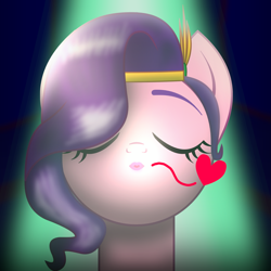 Size: 2300x2300 | Tagged: safe, artist:angryprogrockbrony, derpibooru exclusive, imported from derpibooru, pipp petals, pegasus, pony, eyes closed, female, floating heart, g5, heart, imminent kissing, kissing, kissy face, mare, offscreen character, pov, solo