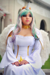 Size: 600x900 | Tagged: safe, artist:dashcosplay, imported from derpibooru, princess celestia, human, clothes, cosplay, costume, irl, irl human, photo, solo