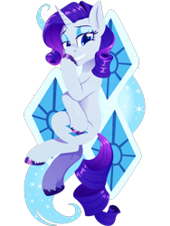 Size: 1200x1600 | Tagged: safe, artist:willoillo, imported from derpibooru, rarity, pony, unicorn, cutie mark, cutie mark background, eyebrows, eyeshadow, female, looking at you, makeup, mare, simple background, smug, solo, transparent background, unshorn fetlocks