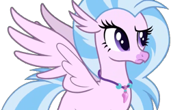 Size: 1089x703 | Tagged: safe, edit, edited screencap, imported from derpibooru, screencap, silverstream, classical hippogriff, hippogriff, pony, non-compete clause, background removed, female, looking right, mare, pink skin, png, simple background, solo, spread wings, standing, transparent background, wings
