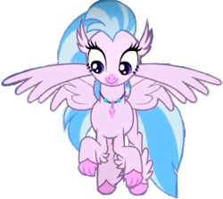 Size: 373x332 | Tagged: safe, edit, edited screencap, imported from derpibooru, screencap, silverstream, classical hippogriff, hippogriff, pony, uprooted, background removed, cute, diastreamies, female, flying, happy, looking at you, mare, pink skin, png, simple background, solo, transparent background