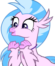 Size: 643x766 | Tagged: safe, edit, edited screencap, imported from derpibooru, screencap, silverstream, classical hippogriff, hippogriff, pony, uprooted, background removed, cute, diastreamies, female, happy, looking left, mare, pink skin, png, simple background, solo, transparent background