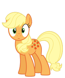 Size: 816x979 | Tagged: safe, artist:foxyfell1337, imported from derpibooru, applejack (g1), earth pony, pony, g1, g1 to g4, g4, generation leap, looking at you, simple background, solo, transparent background