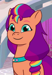 Size: 745x1063 | Tagged: safe, imported from derpibooru, screencap, sunny starscout, earth pony, pony, spoiler:g5, spoiler:my little pony: tell your tale, spoiler:tyts01e09, animated, cropped, cute, female, g5, gif, it's t.u.e.s. day, mane stripe sunny, mare, my little pony: tell your tale, nodding, smiling, solo, sunnybetes