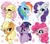 Size: 2048x1807 | Tagged: safe, artist:woonborg, imported from derpibooru, applejack, fluttershy, pinkie pie, rainbow dash, rarity, twilight sparkle, alicorn, earth pony, pegasus, pony, unicorn, blushing, bust, cheek fluff, chest fluff, cute, cutie mark, dashabetes, diapinkes, ear fluff, eyebrows, female, freckles, horn, jackabetes, mane six, mare, one eye closed, open mouth, open smile, raribetes, shyabetes, simple background, sketch, smiling, smug, thinking, twiabetes, white background