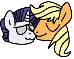 Size: 1000x800 | Tagged: safe, artist:jadeharmony, imported from derpibooru, applejack, rarity, earth pony, pony, unicorn, applejack (male), applelusive (gay), bust, duo, elusive, eyes closed, freckles, gay, kissing, male, rarijack, rule 63, shipping, simple background, stallion, transparent background