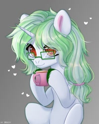 Size: 720x900 | Tagged: safe, artist:shelti, imported from derpibooru, pony, unicorn, female, food, glasses, mare, mug, tea