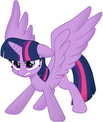 Size: 9742x11516 | Tagged: safe, artist:ejlightning007arts, imported from derpibooru, twilight sparkle, alicorn, my little pony: the movie, absurd resolution, angry, female, gritted teeth, simple background, solo, spread wings, teeth, transparent background, twilight sparkle (alicorn), vector, wings