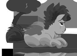 Size: 4630x3373 | Tagged: artist needed, source needed, safe, imported from derpibooru, scootaloo, oc, oc:anon, pegasus, pony, black and white, grayscale, monochrome, simple background, transparent background, vector, wip