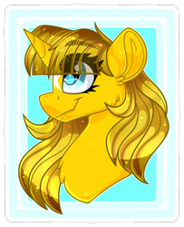 Size: 1046x1286 | Tagged: safe, artist:missbramblemele, imported from derpibooru, oc, oc only, oc:ayza, pony, unicorn, bust, portrait, solo