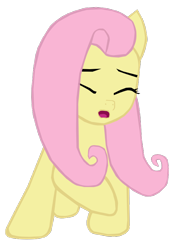 Size: 580x800 | Tagged: safe, artist:benpictures1, imported from derpibooru, fluttershy, pegasus, pony, my little pony: the movie, cute, eyebrows, eyes closed, female, inkscape, mare, raised hoof, raised leg, shyabetes, simple background, solo, transparent background, vector