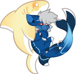 Size: 1648x1612 | Tagged: safe, artist:michini, imported from derpibooru, oc, oc only, original species, shark, shark pony, cuddling, plushie, shark plushie, simple background, solo, transparent background