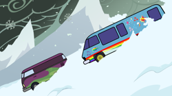 Size: 1000x559 | Tagged: safe, artist:thatradhedgehog, imported from derpibooru, equestria girls, gmc motorhome, racing, the dazzlings tour bus, the rainbooms tour bus, volkswagen, volkswagen bus