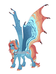 Size: 3622x4800 | Tagged: safe, artist:gigason, imported from derpibooru, oc, oc:duckdive, bat pony, pony, cloven hooves, female, high res, mare, obtrusive watermark, simple background, solo, transparent background, watermark