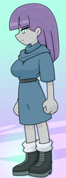 Size: 740x2000 | Tagged: safe, artist:batipin, imported from derpibooru, maud pie, human, equestria girls, breasts, busty maud pie, chibi, female, solo