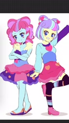 Size: 1073x1908 | Tagged: safe, artist:moh_mlp2, imported from derpibooru, kiwi lollipop, supernova zap, human, equestria girls, equestria girls series, sunset's backstage pass!, spoiler:eqg series (season 2), clothes, crossed arms, duo, duo female, female, k-lo, looking at you, mare, postcrush, skirt, smiling, smiling at you, su-z