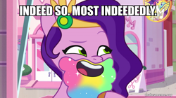 Size: 800x448 | Tagged: safe, edit, edited screencap, imported from derpibooru, screencap, pipp petals, pegasus, pony, spoiler:g5, spoiler:my little pony: tell your tale, spoiler:tyts01e28, beard, caption, facial hair, futurama, g5, image macro, my little pony: tell your tale, pippsqueaks forever, solo, text