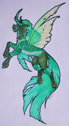 Size: 1920x3466 | Tagged: safe, artist:oneiria-fylakas, imported from derpibooru, queen chrysalis, changeling, solo, traditional art