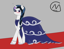 Size: 3621x2772 | Tagged: safe, artist:maître cervidé, imported from derpibooru, oc, oc:justice star, unicorn, clothes, dress, female, marriage