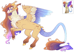 Size: 3687x2601 | Tagged: safe, artist:sleepy-nova, imported from derpibooru, oc, hybrid, colored wings, interspecies offspring, multicolored wings, offspring, parent:discord, parent:princess celestia, parents:dislestia, simple background, solo, transparent background, wings