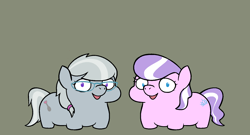 Size: 1652x889 | Tagged: safe, artist:darkdoomer, imported from ponybooru, diamond tiara, silver spoon, earth pony, female, filly, foal, squatpony