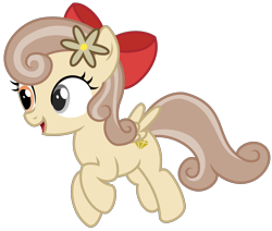 Size: 3470x2940 | Tagged: safe, artist:strategypony, imported from derpibooru, oc, oc only, oc:peach blossom, pegasus, pony, female, filly, flower, flower in hair, flying, foal, heterochromia, simple background, transparent background, wings