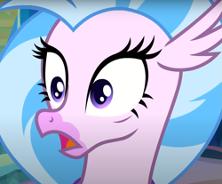 Size: 949x784 | Tagged: safe, imported from derpibooru, screencap, silverstream, classical hippogriff, hippogriff, student counsel, cropped, female, open mouth, reaction image, solo