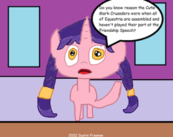 Size: 794x628 | Tagged: safe, artist:coltfan97, imported from derpibooru, candy grapes, raspberry dazzle, unicorn, 1000 hours in ms paint, breaking the fourth wall