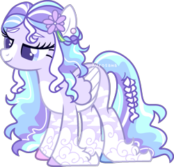 Size: 1355x1307 | Tagged: safe, artist:kurosawakuro, imported from derpibooru, oc, pegasus, pony, base used, blaze (coat marking), braid, coat markings, colored hooves, colored wings, ear piercing, earring, facial markings, female, flower, flower in hair, folded wings, jewelry, magical lesbian spawn, mare, multicolored wings, offspring, parent:rainbow dash, parent:rolling thunder, parents:rollingdash, piercing, simple background, socks (coat markings), solo, standing, transparent background, unshorn fetlocks, wings