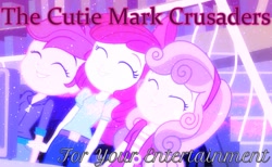 Size: 1749x1078 | Tagged: safe, edit, edited screencap, imported from derpibooru, screencap, apple bloom, scootaloo, sweetie belle, human, equestria girls, equestria girls (movie), adam lambert, album, album cover, clothes, cover, cutie mark crusaders, lip sync, space, the cmc's cutie marks