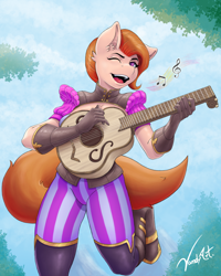 Size: 2480x3100 | Tagged: safe, artist:vandyart, imported from derpibooru, anthro, pony, bard, dungeons and dragons, fantasy class, female, pen and paper rpg, rpg