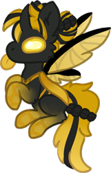 Size: 1293x2014 | Tagged: safe, artist:michini, imported from derpibooru, oc, oc only, changeling, :p, changeling oc, simple background, solo, tongue out, transparent background, yellow changeling