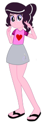 Size: 1385x3788 | Tagged: safe, artist:legacynebula, imported from derpibooru, oc, oc:magpie, human, equestria girls, equestria girls-ified, feet, female, looking at you, peace sign, sandals, simple background, solo, transparent background, vector