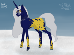 Size: 4000x3000 | Tagged: safe, artist:loopina, imported from derpibooru, oc, oc:gold ocean, unicorn, female