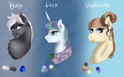 Size: 4000x2500 | Tagged: safe, artist:loopina, imported from derpibooru, oc, oc:marianne, oc:silver blaze, oc:snow flex, earth pony, pegasus, unicorn, wendigo, female, heterochromia, male, wendigo pony