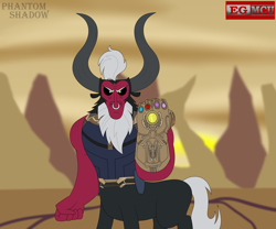 Size: 4500x3750 | Tagged: safe, artist:phantomshadow051, imported from derpibooru, lord tirek, centaur, taur, crossover, infinity gauntlet, mail, marvel, marvel cinematic universe, solo