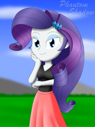 Size: 2700x3600 | Tagged: safe, artist:phantomshadow051, imported from derpibooru, rarity, human, equestria girls, female, solo