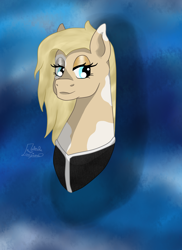 Size: 2398x3303 | Tagged: safe, artist:loopina, imported from derpibooru, oc, oc:rose tera, earth pony, bust, female, gift art