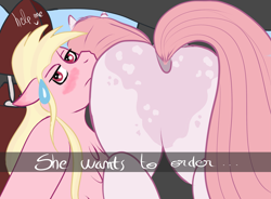 Size: 3129x2301 | Tagged: safe, artist:loopina, imported from derpibooru, oc, oc:crystal rose, oc:heart struck, earth pony, pegasus, pony, big plot, blushing, butt, car interior, couple, female, he wants to order, humor, male, meme, plot, selfie