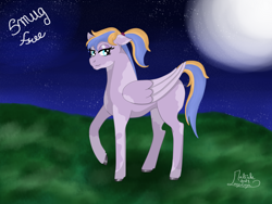 Size: 4000x3000 | Tagged: safe, artist:loopina, imported from derpibooru, oc, oc:smug free, pegasus, female, gift art