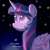 Size: 768x768 | Tagged: safe, artist:starfallmoonlight, imported from derpibooru, twilight sparkle, alicorn, firefly (insect), insect, pony, female, horn, looking up, mare, solo, stars, twilight sparkle (alicorn), wings