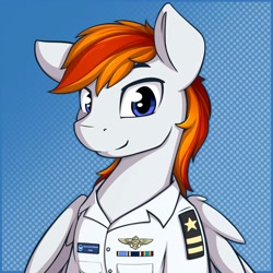 Size: 2000x2000 | Tagged: safe, artist:theparagon, imported from derpibooru, oc, oc:felix gulfstream, pegasus, pony, clothes, uniform