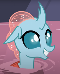 Size: 606x743 | Tagged: safe, imported from derpibooru, screencap, ocellus, changedling, changeling, the hearth's warming club, cropped, cute, diaocelles, female, fruit punch, grin, smiling, solo
