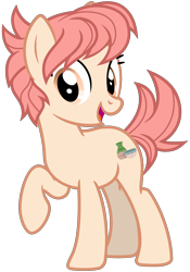 Size: 1344x1920 | Tagged: safe, artist:cheezedoodle96, artist:parclytaxel, edit, imported from derpibooru, vector edit, raspberry vinaigrette, earth pony, pony, female, looking at you, mare, open mouth, open smile, raised hoof, simple background, smiling, smiling at you, solo, transparent background, vector