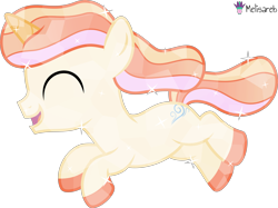 Size: 5336x4000 | Tagged: safe, artist:melisareb, imported from derpibooru, oc, oc:wind (kleptocorns), crystal pony, pony, unicorn, .svg available, absurd resolution, colt, crossover, eyes closed, foal, kleptocorns, male, open mouth, simple background, solo, transparent background, trotting, vector