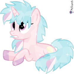 Size: 4005x4000 | Tagged: safe, artist:melisareb, imported from derpibooru, oc, oc:lunette (kleptocorns), crystal pony, pony, unicorn, .svg available, absurd resolution, crossover, female, kleptocorns, looking up, lying down, mare, prone, simple background, solo, transparent background, vector